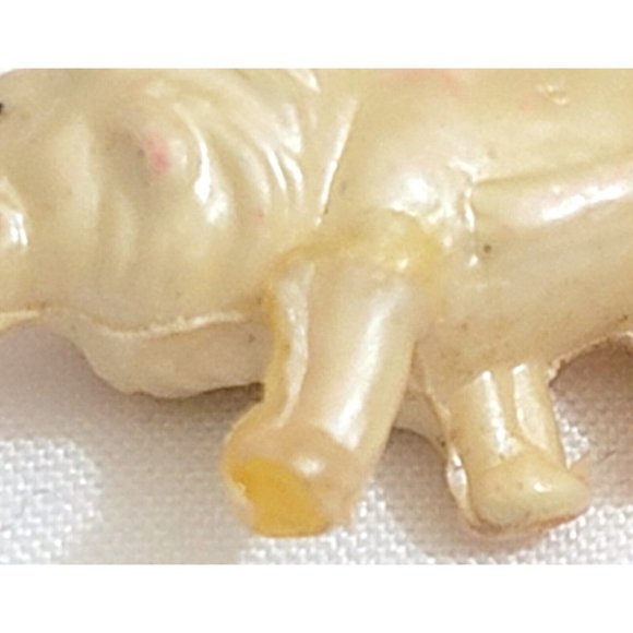 5 celluloid plastic animal toy CHARMS prizes lion giraffe penguin parrot goat - Picture 12 of 12